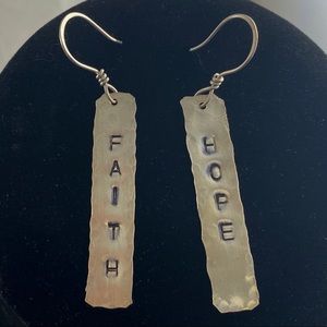 Faith and hope earrings